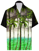 Load image into Gallery viewer, la-leela-shirt-casual-button-down-short-sleeve-beach-shirt-men-aloha-pocket-Shirt-Halloween Black_AA167