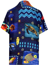 Load image into Gallery viewer, la-leela-shirt-casual-button-down-short-sleeve-beach-shirt-men-aloha-pocket-Blue_AA169