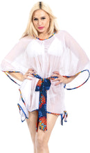 Load image into Gallery viewer, LA LEELA Women&#39;s Beach Swimsuit Cover Ups Dress Swimwear US 14-24W White_X948