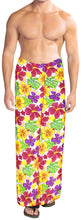 Load image into Gallery viewer, LA LEELA Men&#39;s Beach Cover Up Sarong Swimsuit Cover-Up Pareo One Size Pink_Y570