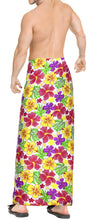Load image into Gallery viewer, LA LEELA Men&#39;s Beach Cover Up Sarong Swimsuit Cover-Up Pareo One Size Pink_Y570