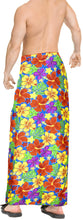 Load image into Gallery viewer, LA LEELA Men Swimwear Cover Up Beach Sarong Swimsuit Wrap 78"X42" Turquoise U309 910755