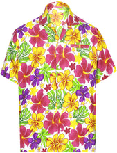 Load image into Gallery viewer, la-leela-mens-hawaiian-blossom-patio-short-sleeve-shirts-beach-button-down-aloha-tropical-shirts-pink_aa182