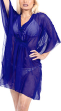 Load image into Gallery viewer, LA LEELA Women&#39;s Swimwear Cover up plus size OSFM 4-14 [S-L] Royal Blue_X957