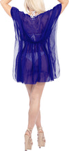 Load image into Gallery viewer, LA LEELA Women&#39;s Swimwear Cover up plus size OSFM 4-14 [S-L] Royal Blue_X957