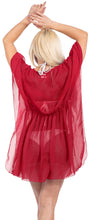 Load image into Gallery viewer, LA LEELA Swimsuit Cover ups Beach Kimono Dress For Women Red_Y408 OSFM 4-14{S-L]