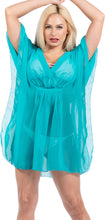 Load image into Gallery viewer, LA LEELA Women&#39;s Beach Cover ups Bikini Swimwear OSFM 4-14 [S-L] Green_X959