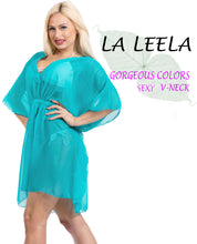 Load image into Gallery viewer, LA LEELA Women&#39;s Beach Cover ups Bikini Swimwear OSFM 4-14 [S-L] Green_X959