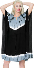Load image into Gallery viewer, LA LEELA Women Swimsuit Kimono Cover up plus size OSFM 14-20W [L-2X] Black_X987