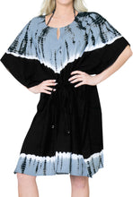 Load image into Gallery viewer, LA LEELA Women Swimsuit Kimono Cover up plus size OSFM 14-20W [L-2X] Black_X987