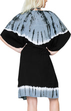 Load image into Gallery viewer, LA LEELA Women Swimsuit Kimono Cover up plus size OSFM 14-20W [L-2X] Black_X987