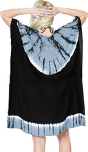Load image into Gallery viewer, LA LEELA Women Swimsuit Kimono Cover up plus size OSFM 14-20W [L-2X] Black_X987