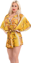 Load image into Gallery viewer, LA LEELA Kimono Beach Cover ups Women Plus Size Orange_Y312 OSFM 16-28W [XL- 4X]