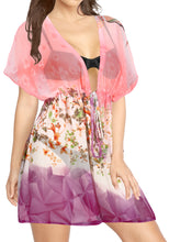 Load image into Gallery viewer, LA LEELA Beach cover up Swimwear Swimsuit For Women Pink_Y424 OSFM 14-24W [L-3X]