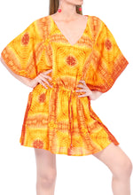 Load image into Gallery viewer, LA LEELA kimono cover ups for swimwear women Orange_Y317 OSFM 16-28W [XL- 4X]