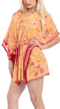 Load image into Gallery viewer, LA LEELA swimwear Cover up Beach Kimono Plus Size Orange_Y310 OSFM 16-28W[XL-4X]