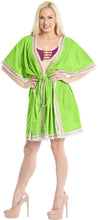 Load image into Gallery viewer, LA LEELA Kimono cover up Jacket Swimwear For Women Green_Y303 OSFM 16-30W{XL-5X]