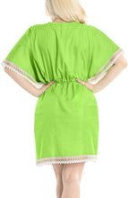 Load image into Gallery viewer, LA LEELA Kimono cover up Jacket Swimwear For Women Green_Y303 OSFM 16-30W{XL-5X]