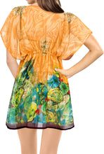 Cargar imagen en el visor de la galería, LA LEELA kimono cover ups for swimwear women Orange_Y440 OSFM 14-24W [L- 3X]