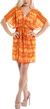 Cargar imagen en el visor de la galería, LA LEELA swimwear Cover up Beach Kimono Plus Size Orange_Y445 OSFM 14-24W [L-3X]