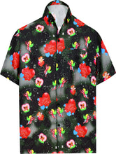 Load image into Gallery viewer, la-leela-shirt-casual-button-down-short-sleeve-beach-shirt-men-aloha-pocket-Shirt-Halloween Valentine Day Black_AA207