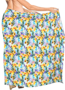 HAPPY BAY Women's Casual Swimwear Sarong Slit Beach Wrap One Size flower-AD314