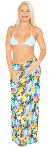 HAPPY BAY Women's Casual Swimwear Sarong Slit Beach Wrap One Size flower-AD314