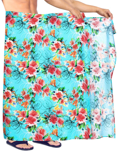 HAPPY BAY Men's Swimwear Pareo Sarong LAVA LAVA Coverups Tie 78