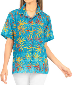 la-leela-womens-exotic-relaxed-fit-beach-hawaiian-aloha-tropical-beach--short-sleeve-blouse-printed-shirt-major-blue