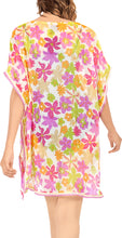 Load image into Gallery viewer, LA LEELA Women&#39;s Beach Swimsuit Cover Up for Swimwear Caftan US 0-8 Pink_Y703