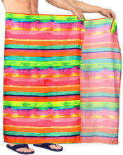 Load image into Gallery viewer, HAPPY BAY Men&#39;s Sarong Lungi For The Beachwear Cover Ups Wrap 78&quot;X42&quot; Multicolor Z251 911401