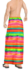 Load image into Gallery viewer, HAPPY BAY Men&#39;s Sarong Lungi For The Beachwear Cover Ups Wrap 78&quot;X42&quot; Multicolor Z251 911401