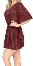 Load image into Gallery viewer, LA LEELA Women&#39;s Kaftan Bikini Swimwear Cover Ups Dress US 16-28W Maroon_N209