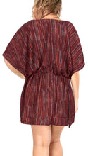 Load image into Gallery viewer, LA LEELA Women&#39;s Kaftan Bikini Swimwear Cover Ups Dress US 16-28W Maroon_N209