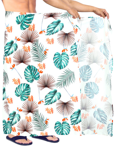 HAPPY BAY Men's Plus Size Bathing Suit Cover Up Beach Sarong 78