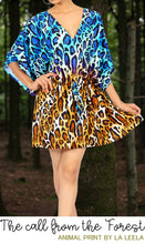 Load image into Gallery viewer, La Leela Women&#39;s Tropical Animal Printed Short Beach Cover Up -One Size Fits The Most (3X-4X)