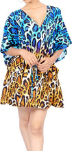 Load image into Gallery viewer, La Leela Women&#39;s Tropical Animal Printed Short Beach Cover Up -One Size Fits The Most (3X-4X)