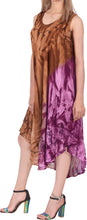 Load image into Gallery viewer, LA LEELA Floral Casual Caftan Dress for Women Brown_Y860 US Size 14 - 20W