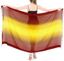 Load image into Gallery viewer, La Leela Women&#39;s Bikini Beach Wrap Hawaiian Sarong Swimming Suit Bathing Pareo Beachwear Valentines Day Dress Cover up Long 78&quot;x42&quot; Red 911551