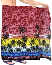 Load image into Gallery viewer, LA LEELA Men Beach Cover Up Pareo Canga Swimsuit Sarong Lungi One Size Red_Z259