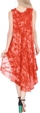 Load image into Gallery viewer, LA LEELA Floral Caftan Beach Dress Cover up for Women Orange_Y866 US Size 14 - 2