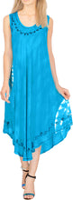 Load image into Gallery viewer, LA LEELA Floral Casual Caftan Dress for Women Blue_Y868 US Size 14 - 20W