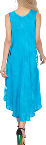 LA LEELA Floral Casual Caftan Dress for Women Blue_Y868 US Size 14 - 20W