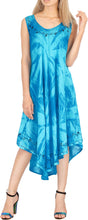 Load image into Gallery viewer, LA LEELA Floral Women&#39;s Plus Size Caftan Beach Dress Bright Blue_Y869 US Size 14