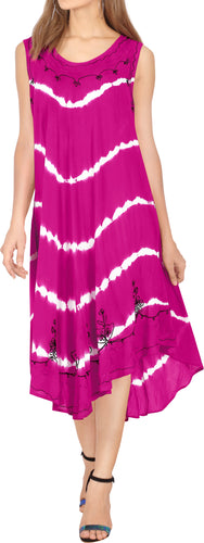LA LEELA Floral Casual Caftan Dress for Women Pink_Y876 US Size 14 - 20W