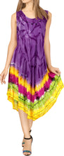 Load image into Gallery viewer, LA LEELA Floral Caftan Beach Dress Cover up for Women Violet_Y886 US Size 14 - 2