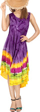 Load image into Gallery viewer, LA LEELA Floral Caftan Beach Dress Cover up for Women Violet_Y886 US Size 14 - 2