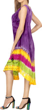 Load image into Gallery viewer, LA LEELA Floral Caftan Beach Dress Cover up for Women Violet_Y886 US Size 14 - 2