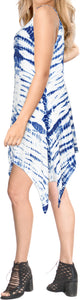 LA LEELA Women Caftan Bikini Summer Swimwear Cover Ups Dress US 8-10 White_R271