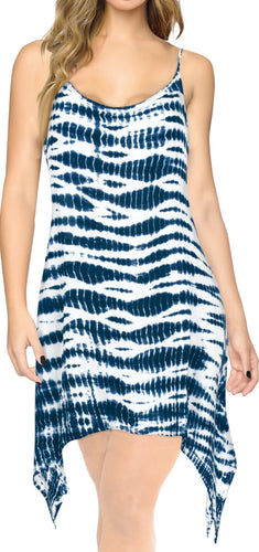 LA LEELA Women's Bathing Suit Cover ups Spaghetti Dress,2
